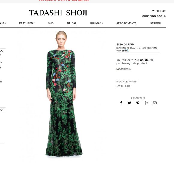 TADASHI SHOII Dress - Picture 1 of 4